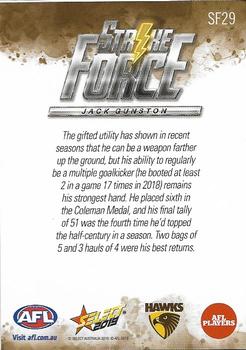 2019 Select Footy Stars - Strike Force #SF29 Jack Gunston Back